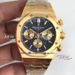 Perfect Replica Swiss 7750 Audemars Piguet Royal Oak Chronograph 41mm All Gold Watch
